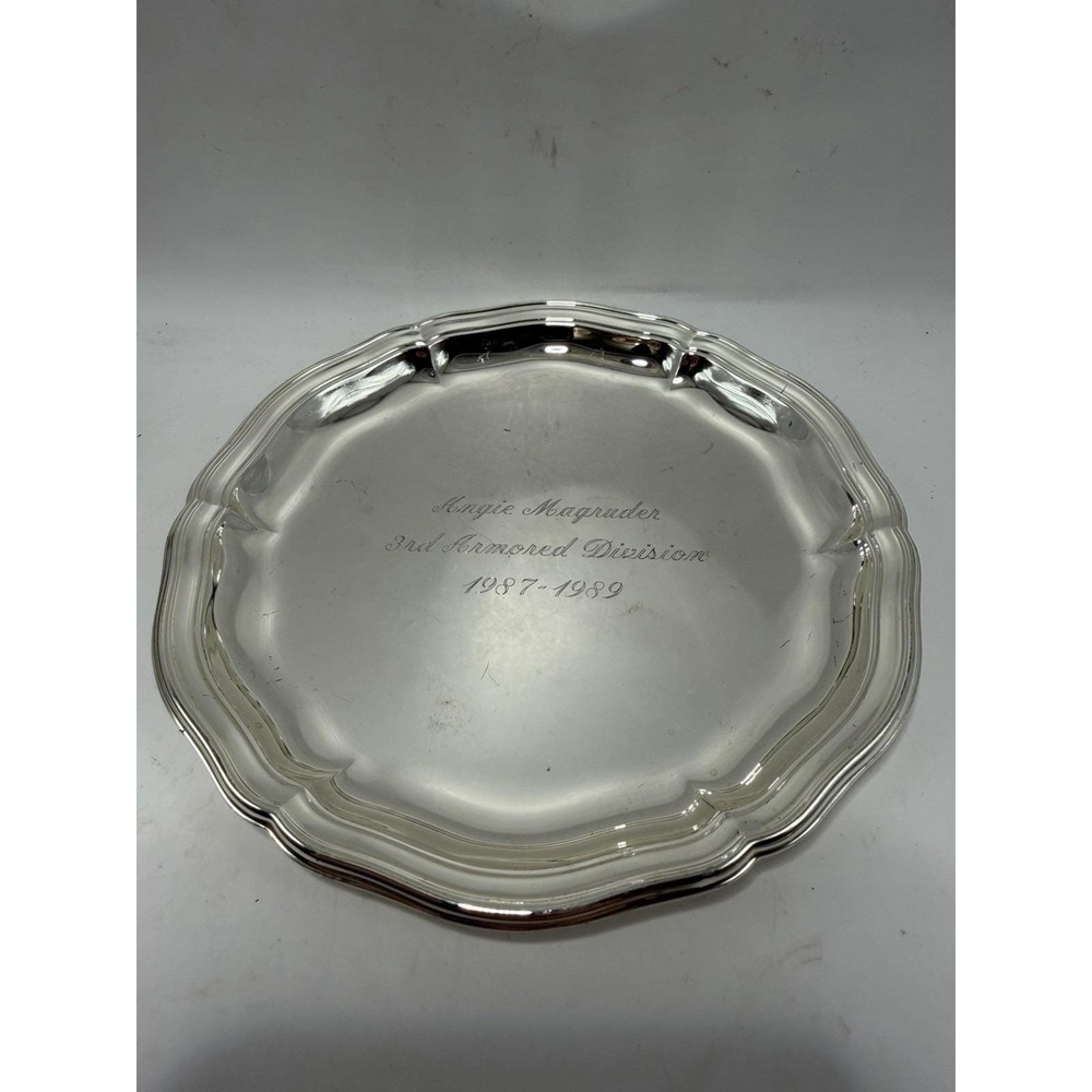 WMF Germany Engraved Silverplate Tray 3rd Armored Division 1987–1989